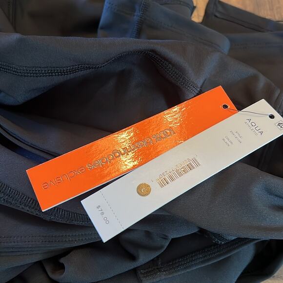 Aqua High Rise Split Hem Bootcut Medium Compression Leggings Black NEW Size L - Picture 4 of 4